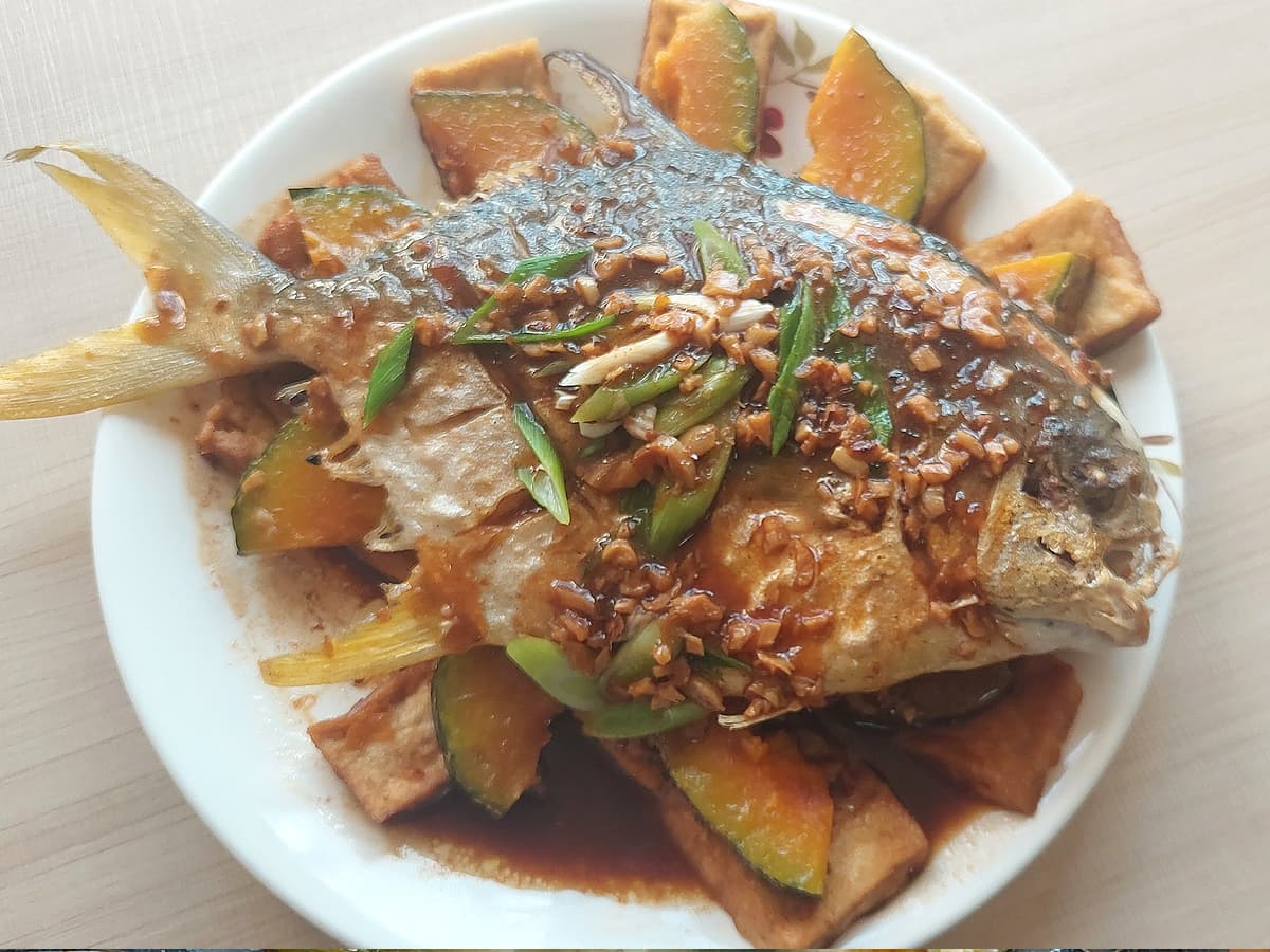 金鯧南瓜燒豆腐
