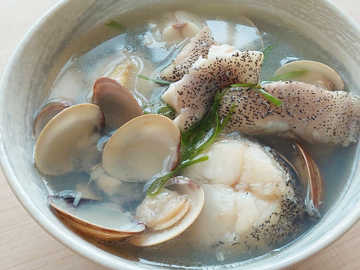 蛤蜊龍虎斑魚湯
