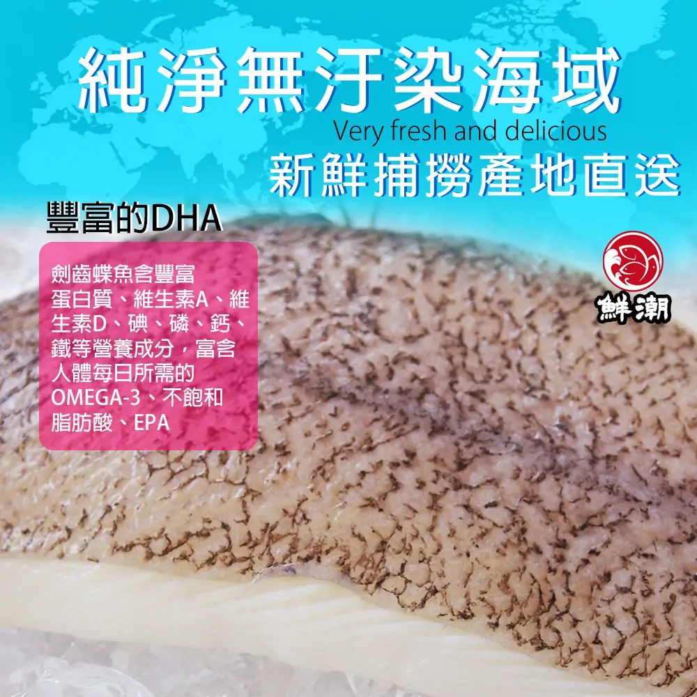 劍齒鰈魚，急速冷凍技術鎖住大海鮮甜