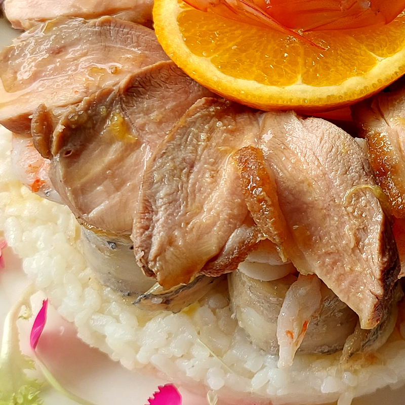 寵愛媽咪-海陸三重奏(白蝦/白帶魚捲/鴨胸or冷燻鮭切)