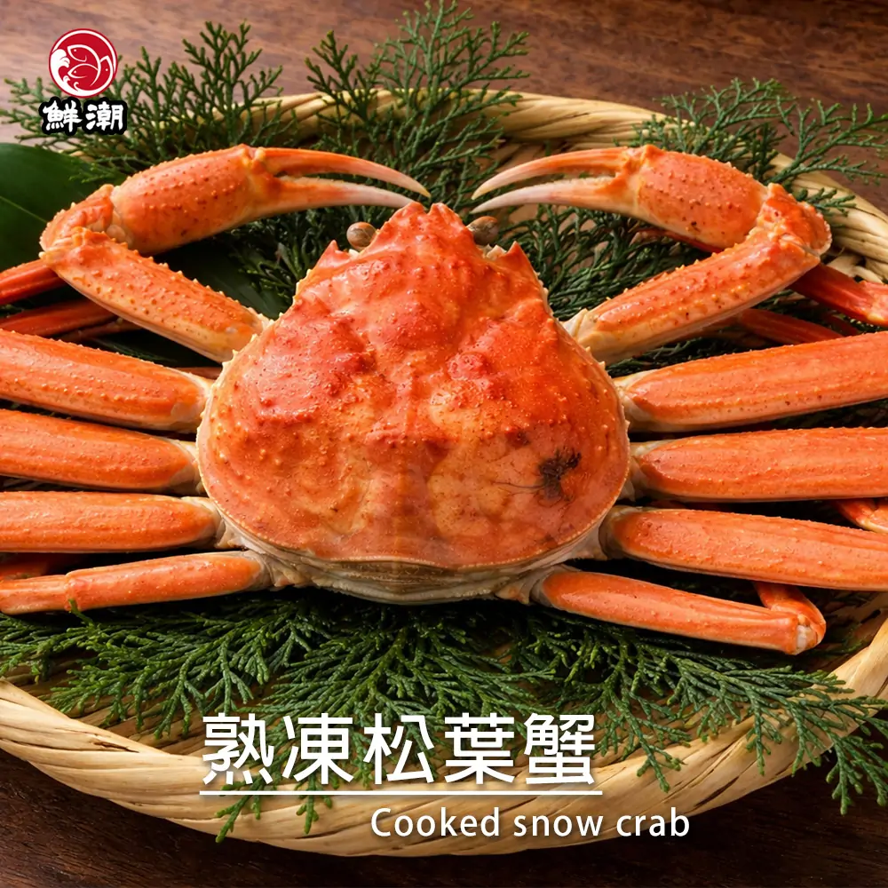 熟凍松葉蟹，在黃金時間內進行煮熟並以極低溫急凍